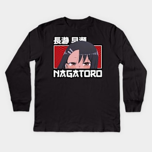 Nagatoro Blush Peeker Kids Long Sleeve T-Shirt